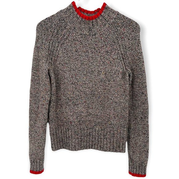 Rachel Zoe Marled Mock Neck Long Sleeve Pullover Knit Sweater Size Medium - Picture 2 of 11